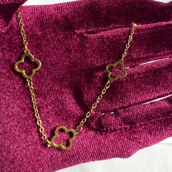 18 K Gold Clover bracelet adjustable luxury gold - Picture 3 of 8